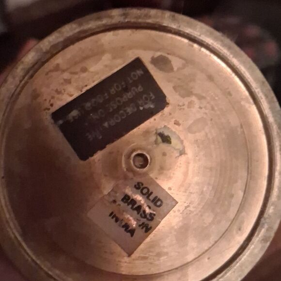 Vintage Dragonfly Design Rust Color Brass  Vase - Picture 4 of 4